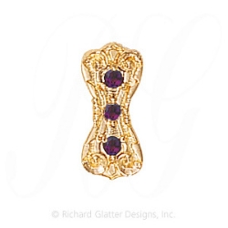 GS435 AMY - 14 Karat Gold Amethyst Slide 